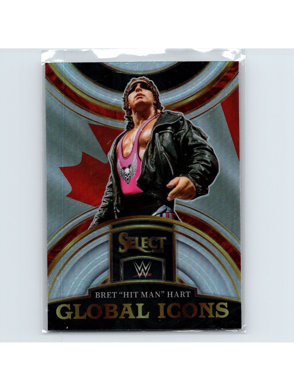 2023 Panini Select WWE Bret "Hit Man" Hart #30 Global Icons Silver Prizm